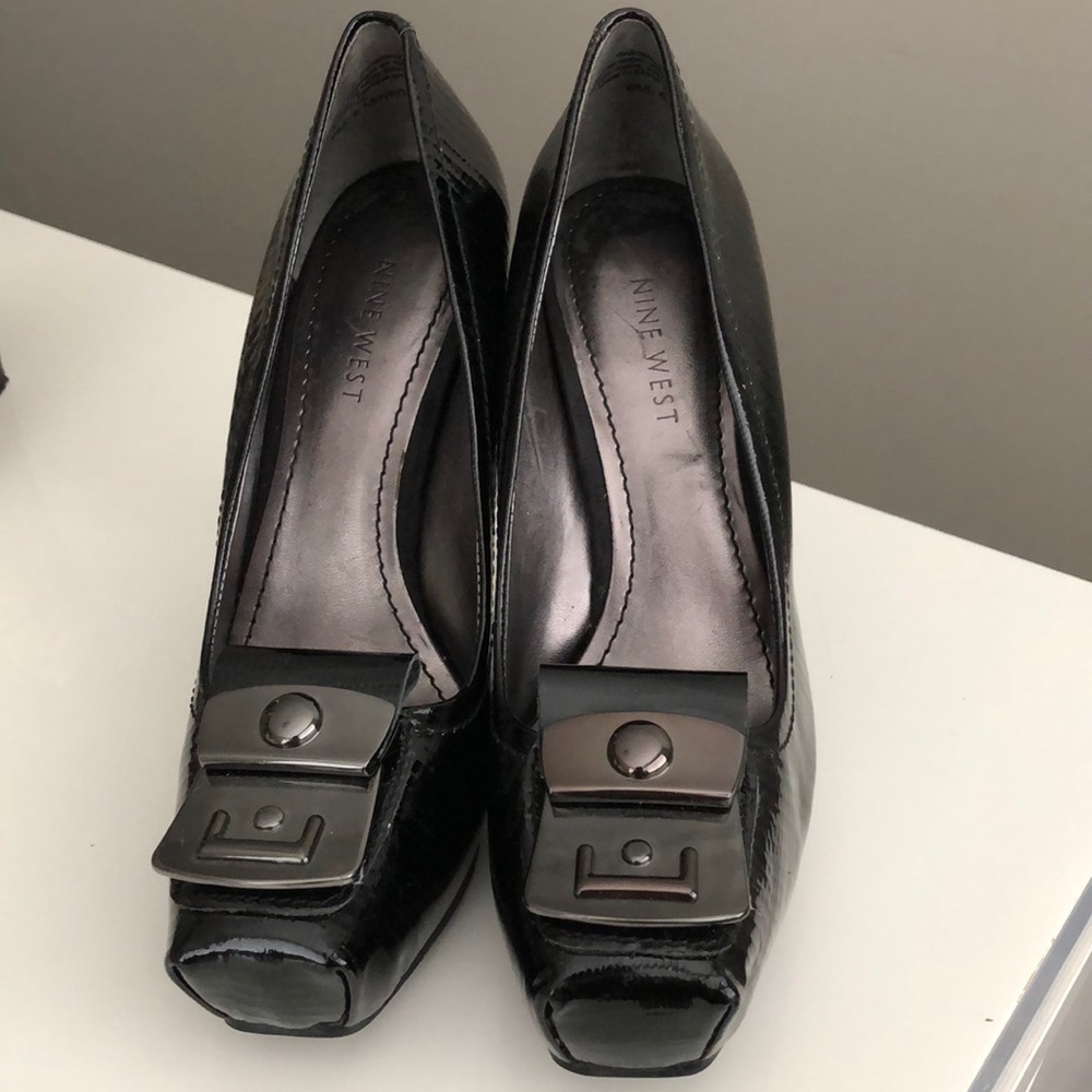 Nine West Black Platform Heels